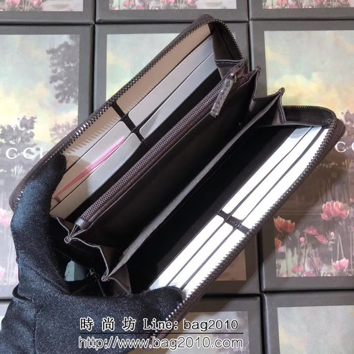GUCCI古馳 專櫃同步 紅綠織帶 單拉皮夾 291105 啡皮PVC WTG1350